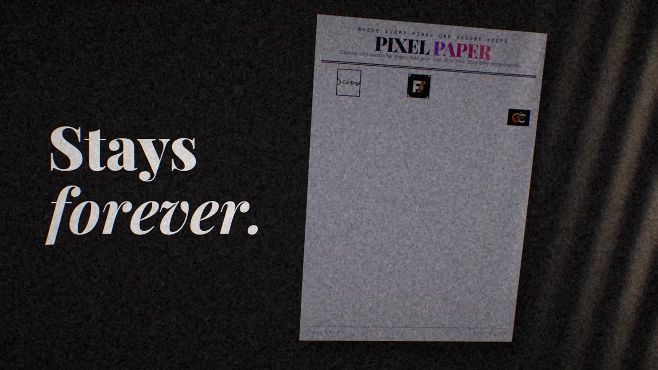 Pixel Paper launch film poster